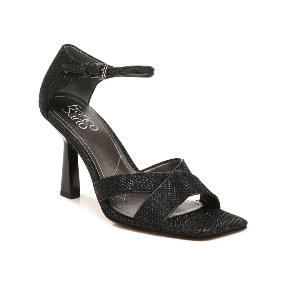 EUC Franco Sarto Womens Rania 2 Stiletto Cut-Out Black high heels Size 8.5